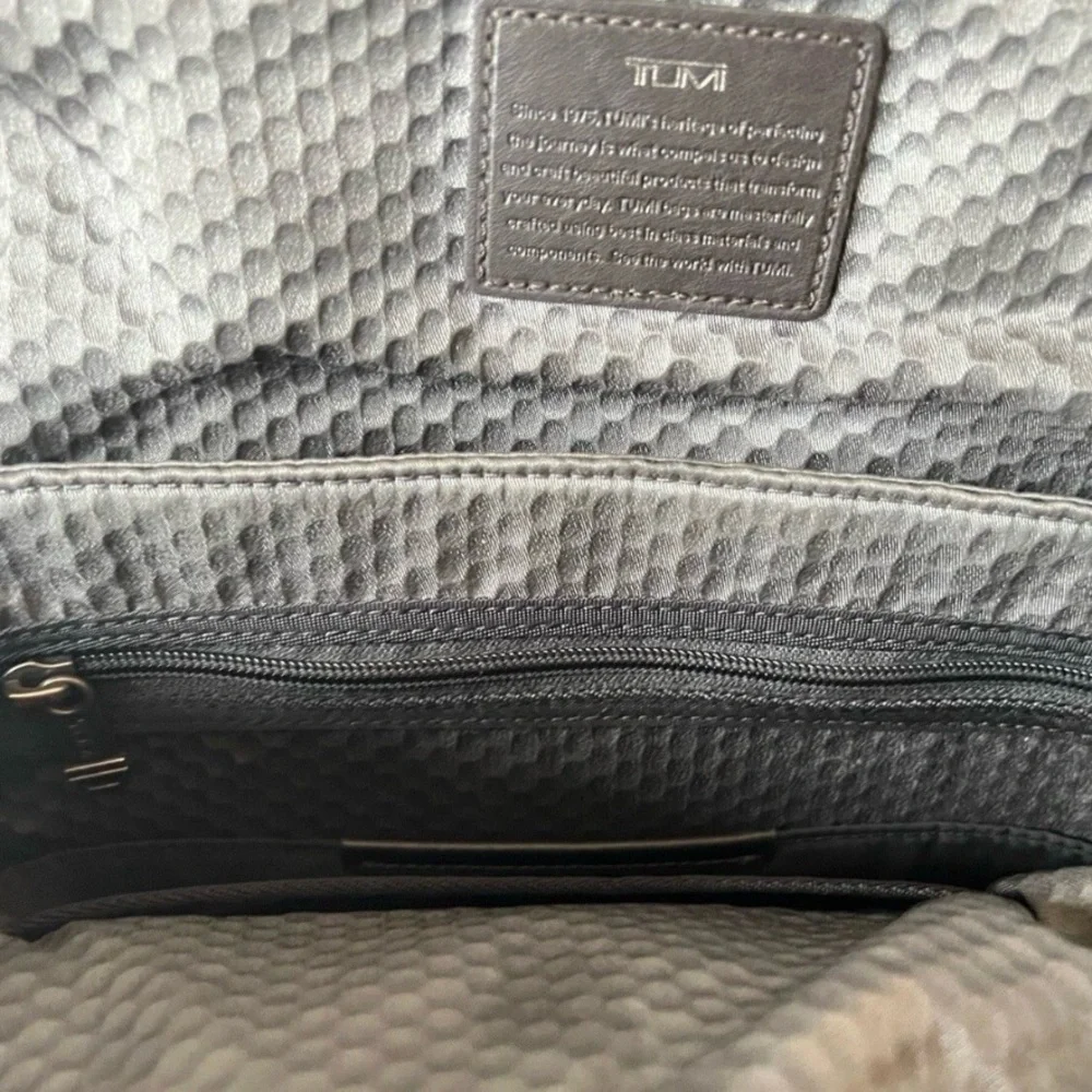 Tumi Alpha Bravo Knox Gray Brown Backpack Laptop Carryon Bag $595 MSRP